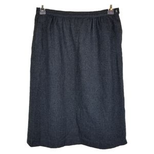 Vintage 70's Pendleton Aline Black Wool Skirt